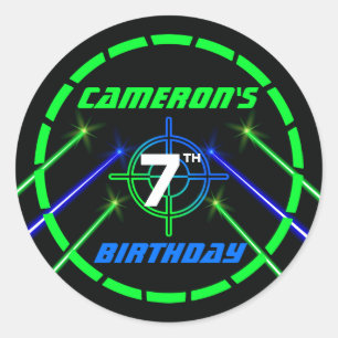 Tag laser Neon Stickers fête d'anniversaire