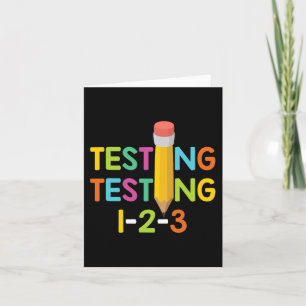 Tag Lehrer Exam Testing 1-2-3  Karte