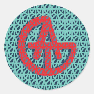 tag_logo_pattern_9 - Angepasst Runder Aufkleber