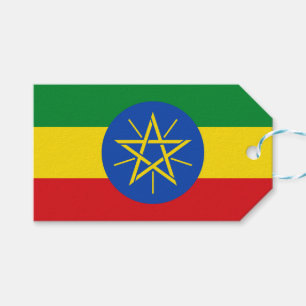 Tag mit der Flagge Äthiopiens Geschenkanhänger