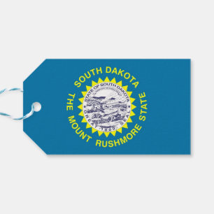 Tag mit der Flagge des South Dakota Staat, USA Geschenkanhänger