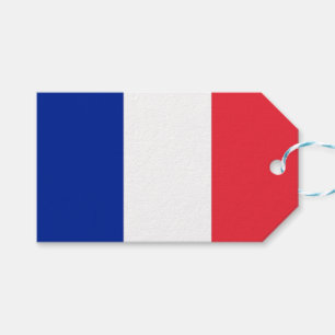 Tag mit der Flagge Frankreichs Geschenkanhänger