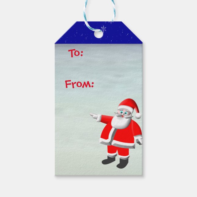 Tag mit Stehendem Weihnachtsgeschenk Geschenkanhänger (Vorderseite)