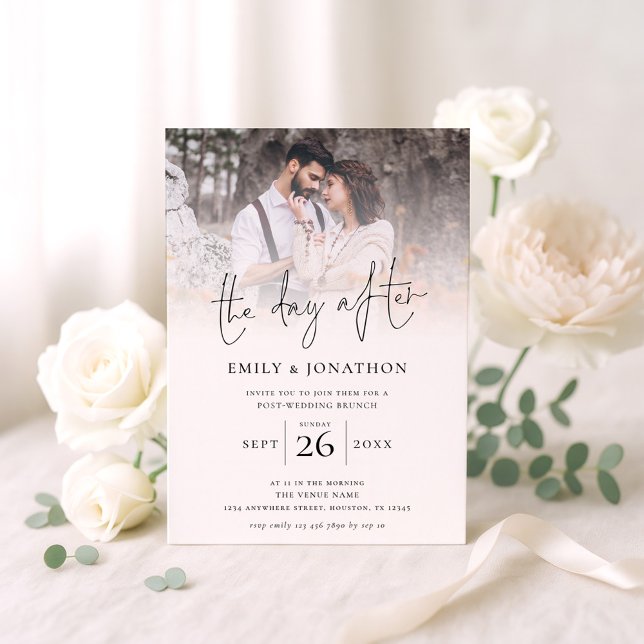 Tag nach dem Foto Hochzeitsfeier Einladung (Von Creator hochgeladen)