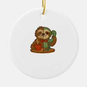 Tag-Nacht-Faultier-Glanz-Patch � Bestickte Verwand Keramik Ornament