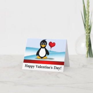 Tag niedlicher Penguinder glückliche Valentines Feiertagskarte