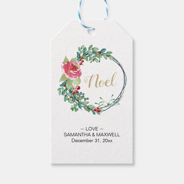 Tag ou étiquette cadeau de Noël (Devant)