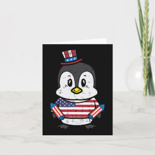 Tag Pinguin 4. Juli Amerika Kleinkinder Kinder Kin Karte