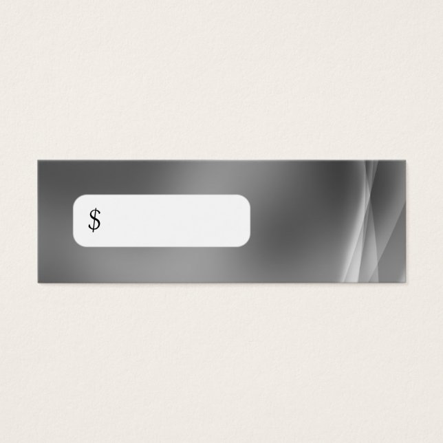 Tag Prix professionnel Gris Abstrait moderne (Devant)