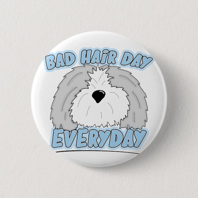 Tag-Schäferhund-Knopf Button (Vorderseite)