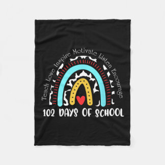 Tag Schule Niedlich Rainbow Dog Lover 100 Tage Sma Fleecedecke