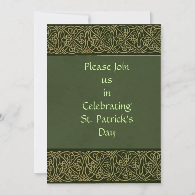 Tag St. Patricks laden ein Einladung (Vorderseite)
