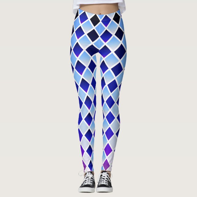 Tag und Nacht (Diamond Checkered) Leggings (Vorderseite)