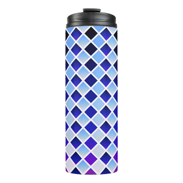 Tag und Nacht (Diamond Checkered) Thermosbecher (Vorderseite)