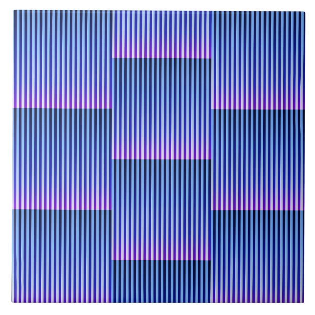 Tag und Nacht (Streifen) Fliese (Vorderseite)