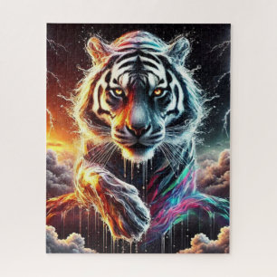 Tag und Nacht Weißer Tiger