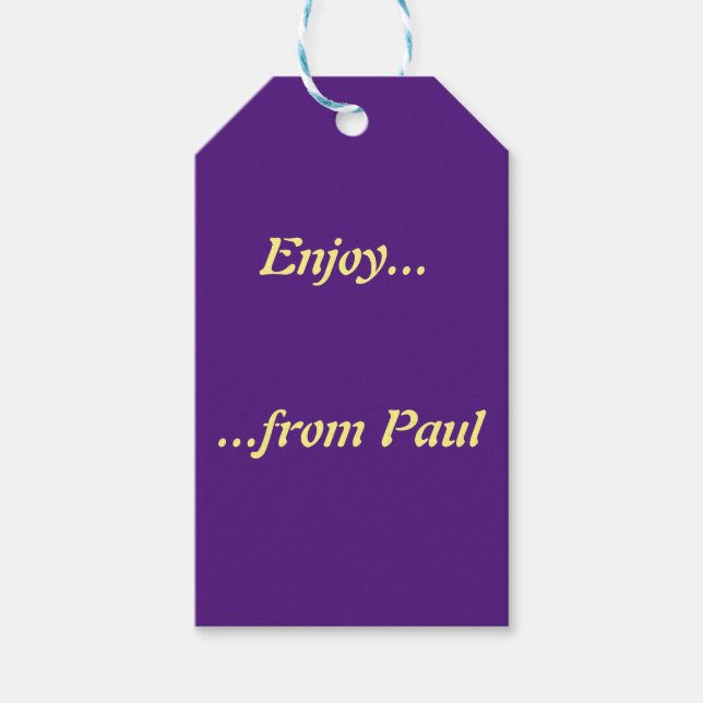 Tag-Vorlage Geschenkanhänger (Vorderseite)