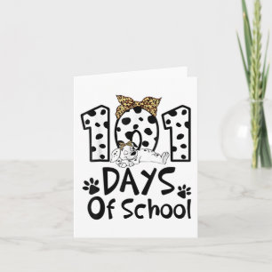 Tage der Schule Dalmatiner Hunde Mädchen 100 Tage Karte