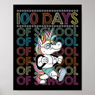 Tage der Schule glücklich 100. Tag Poster