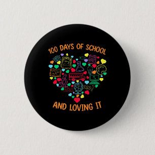 Tage der Schule und Liebe es Herz mit Lehren S Button