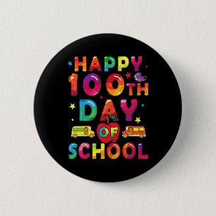 Tage der Schuljungen Mädchen glücklich 100 Tage de Button