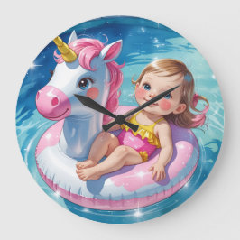 Tage der Schwimmbecken Große Wanduhr