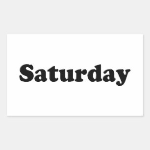 Tage der Woche - Samstag Rechteckiger Aufkleber