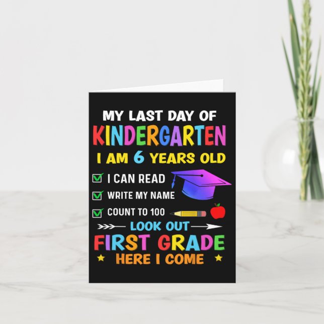 Tage des Kindergarten Abschlusses 2024 Graduate Bo Karte (Vorderseite)