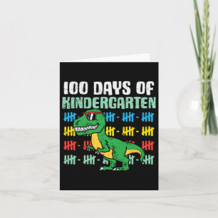 Tage des Kindergartens Trex Dinosaurier 100. Tag S Karte