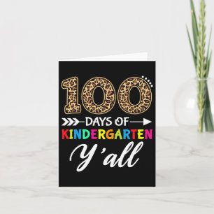 Tage des Kindergartens Y'all Lehrer Schüler Leopar Karte
