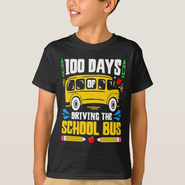 Tage des Schulbusfahrens T-Shirt (Vorderseite)