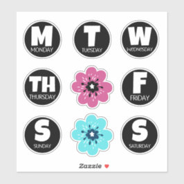 Tage des wöchentlichen Sticker Packs