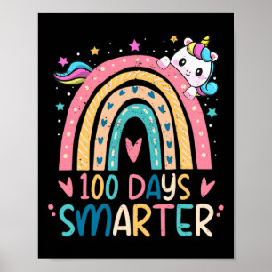 Tage Schlauere Kinder Mädchen Einhorn 100. Schulta Poster