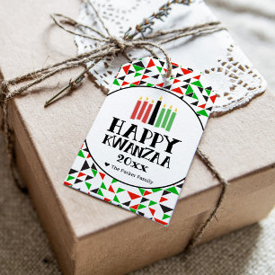 Tage von Kwanzaa Benutzerdefinierter Familiennam Geschenkanhänger