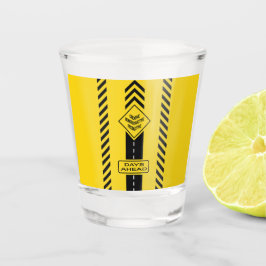 Tage vor schnapsglas