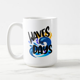 Tage-Wellen, Beach Life, OzeanIllustration Kaffeetasse