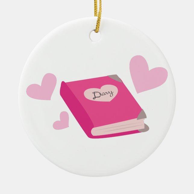 Tagebuch Keramik Ornament (Vorne)