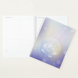 Tagebuch mit Hartcover und blühendem Lotus-Motiv
