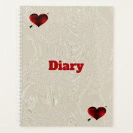 Tagebuch mit Herz-Spiral-Notebook