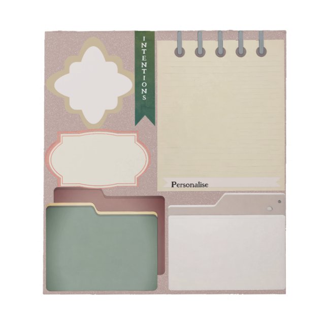 Tagebuch Tagebuch Pink Personal Scrapbook Notizblock (Vorderseite)