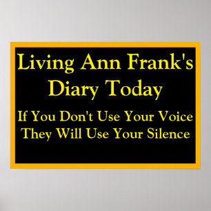 Tagebuch von Anne Frank leben - Sprich dich aus Poster