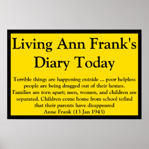 Tagebuchzitat von Anne Frank Poster