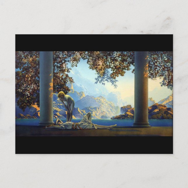 Tagesanbruch Maxfield Parrish Postkarte (Vorderseite)