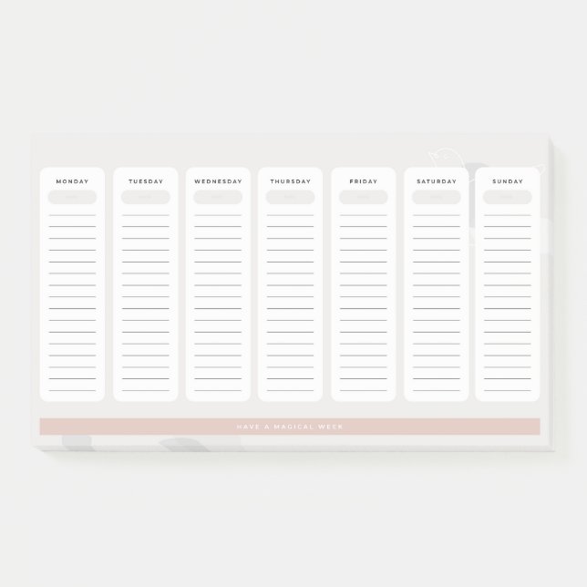 Tagesaufgabe Post-it Klebezettel (Vorderseite)