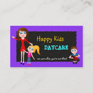Tagesbetreuung, Kinderbetreuung, Babysitter-Visite Visitenkarte