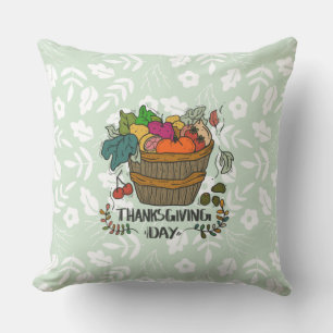 Tagesdesign für Vintage Erntedank Kissen
