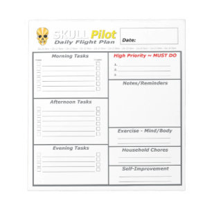Tagesflugplaner - SkullPilot-Tagesflugplan Notizblock