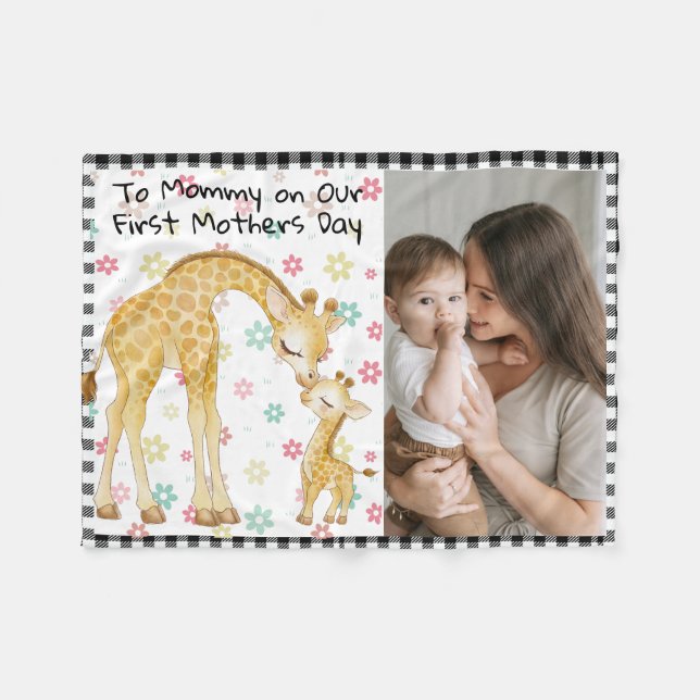 Tagesgeschenk der ersten Mütter für das Baby Fleecedecke (Vorderseite (Horizontal))