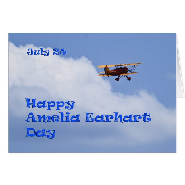 Tageskarte Amelia Earhart am 24. Juli (Vorderseite (Horizontal))