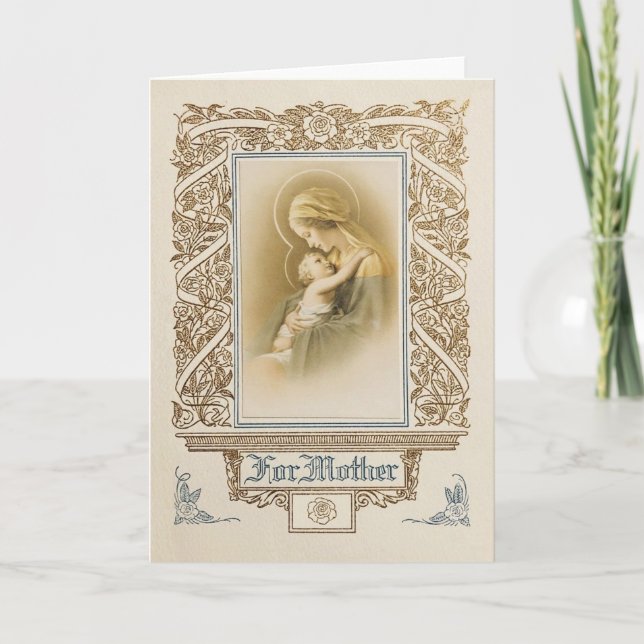 Tageskarte der Vintagen religiösen Mutter Karte (Vorderseite)